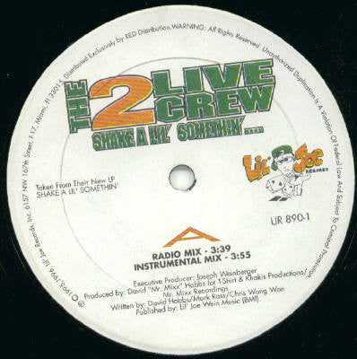 The 2 Live Crew : Shake A Lil' Somethin'.... (12")
