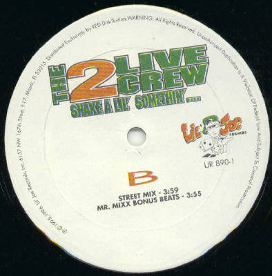 The 2 Live Crew : Shake A Lil' Somethin'.... (12")