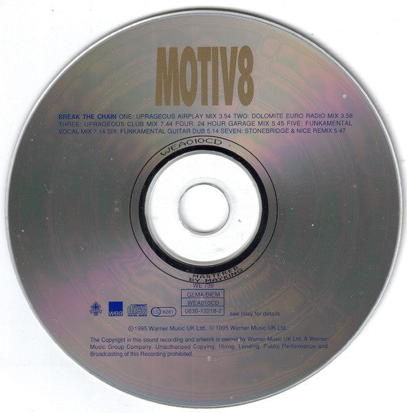 Motiv 8 : Break The Chain (CD, Single)