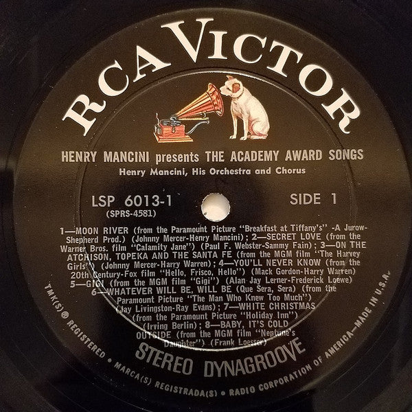 Henry Mancini And His Orchestra And Chorus : Henry Mancini Presents The Academy Award Songs (2xLP, Album, Hol)