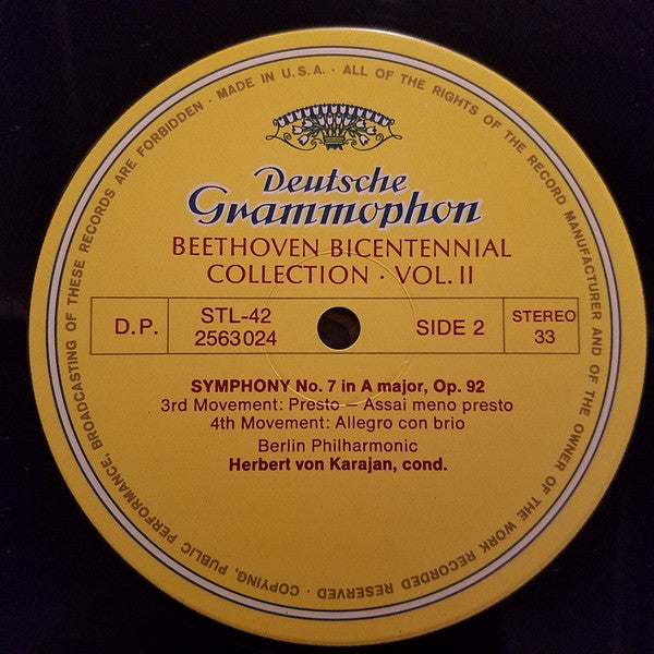 Ludwig van Beethoven - Herbert von Karajan, Berliner Philharmoniker : Symphonies And Overtures Part Two (5xLP, Comp, Aut + Box)