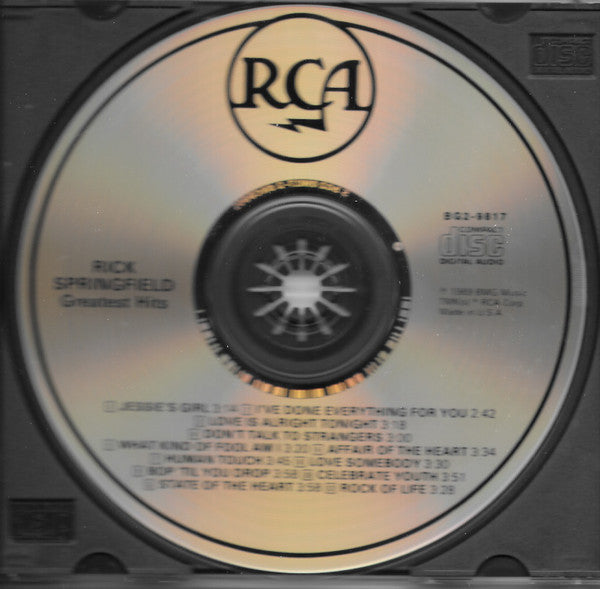 Rick Springfield : Rick Springfield's Greatest Hits (CD, Comp)