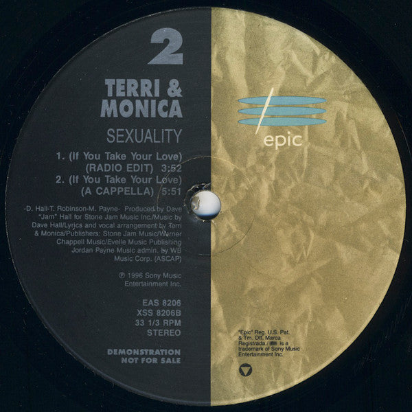 Terri & Monica : Sexuality (If You Take Your Love) (12", Promo)