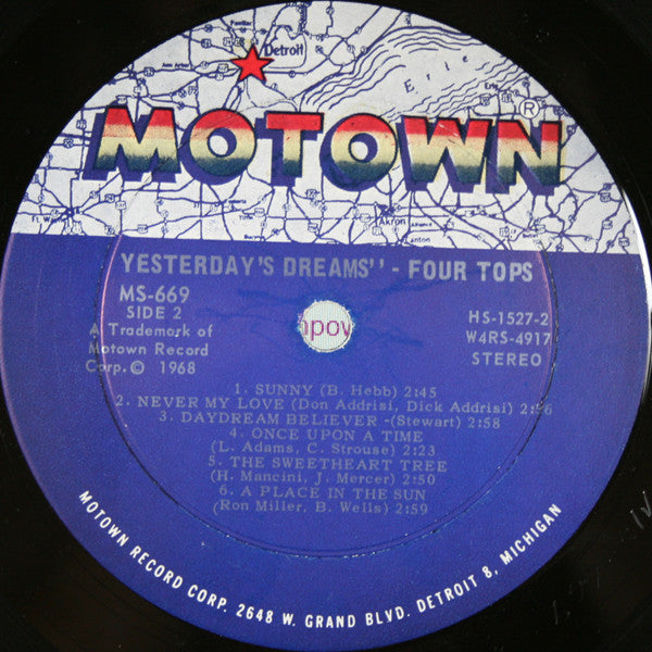 Four Tops : Yesterday's Dreams (LP, Album, Ind)