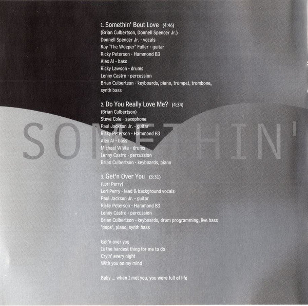 Brian Culbertson : Somethin' Bout Love (HDCD, Album)