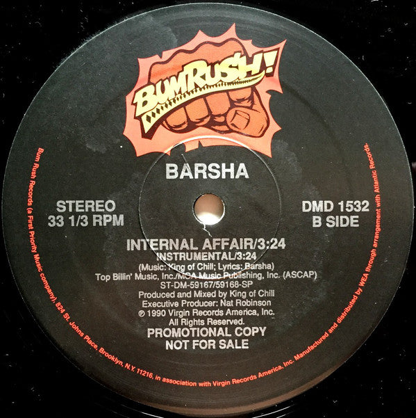 Barsha : Who's The Master? (12", Promo)