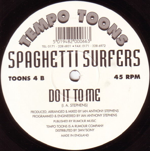 Spaghetti Surfers : Misirlou (Theme To The Motion Picture 'Pulp Fiction') (12", Single)