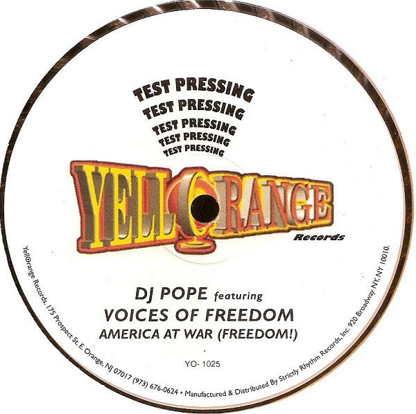 DJ Pope Featuring Voices For Freedom : America At War (Freedom) (12", TP, Ora)