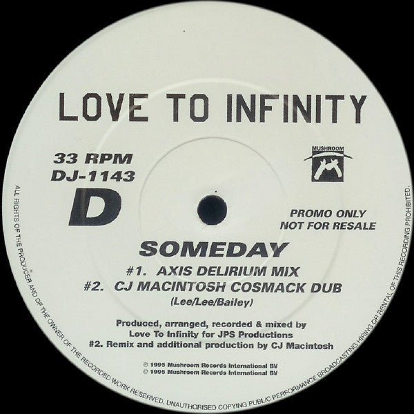 Love To Infinity : Someday (2x12", Single, Promo)