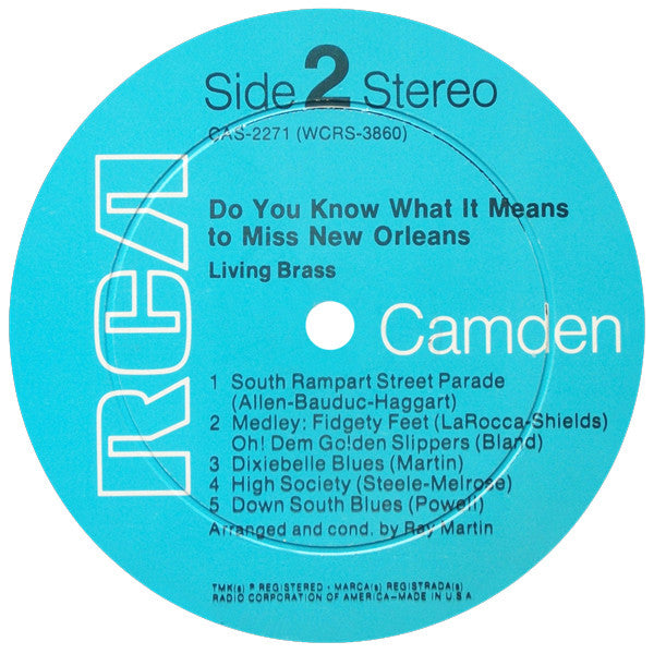 Living Brass : Do You Know What It Means To Miss New Orleans (LP)