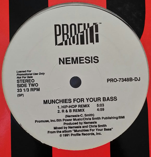 Nemesis (3) : Munchies For Your Bass (12", Promo)