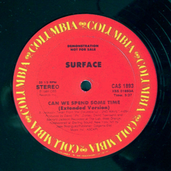 Surface : Can We Spend Some Time (12", Promo)
