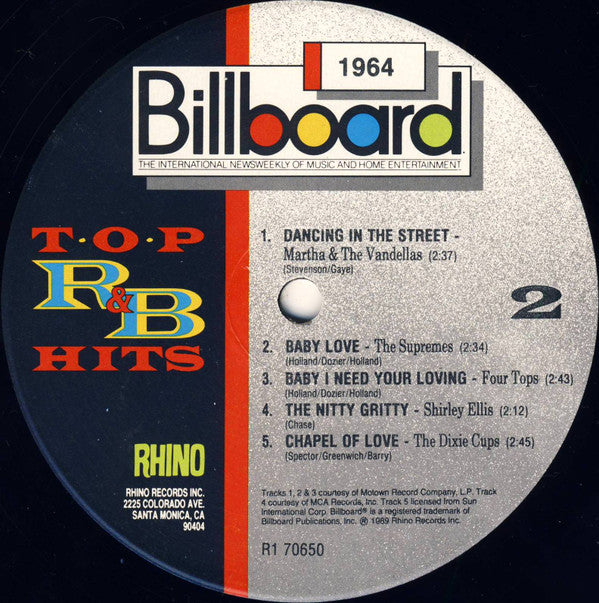 Various : Billboard Top R&B Hits - 1964 (LP, Comp)