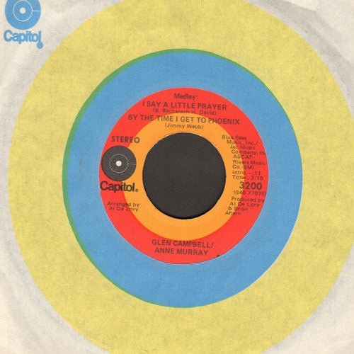 Glen Campbell & Anne Murray : I Say A Little Prayer / By The Time I Get To Phoenix (7", Single, Los)