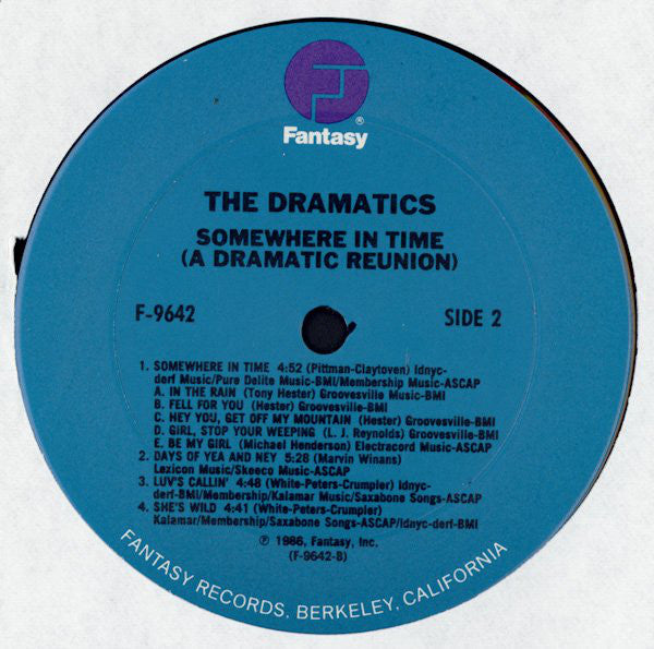 The Dramatics : Somewhere In Time (A Dramatic Reunion) (LP, Album)