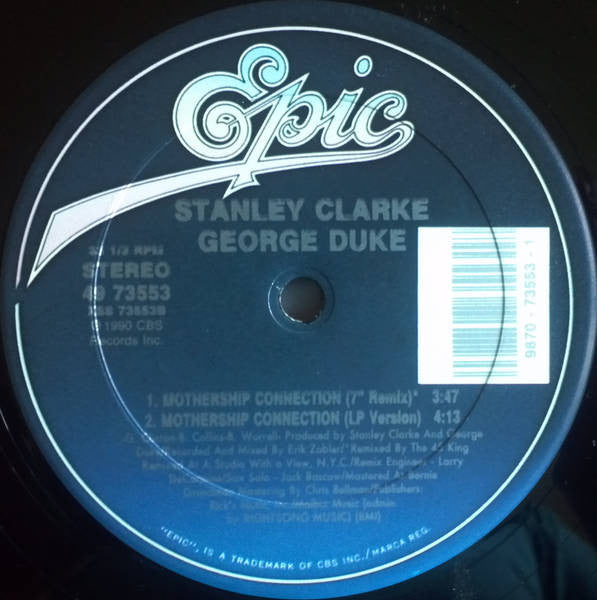 Stanley Clarke/George Duke : Mothership Connection (12")