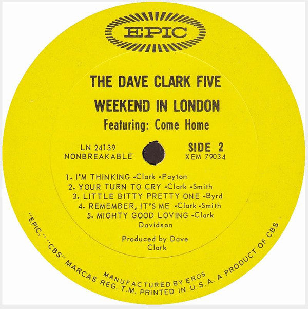 The Dave Clark Five : Weekend In London (LP, Album, Mono)