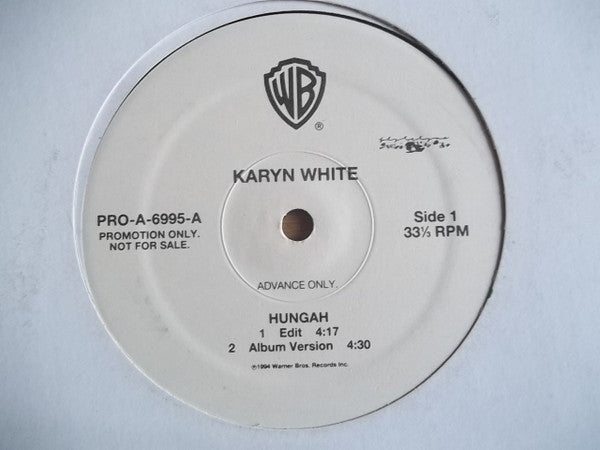 Karyn White : Hungah (12", Promo)