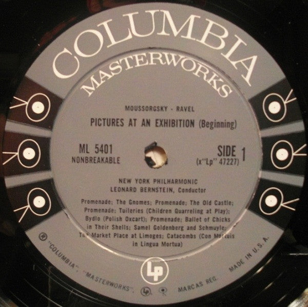 Modest Mussorgsky, Nikolai Rimsky-Korsakov, Leonard Bernstein, New York Philharmonic : Pictures At An Exhibition · Capriccio Espagnol (LP, Mono)