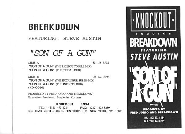 Breakdown (2) Feat. Steve Austin (10) : Son Of A Gun (12", W/Lbl)