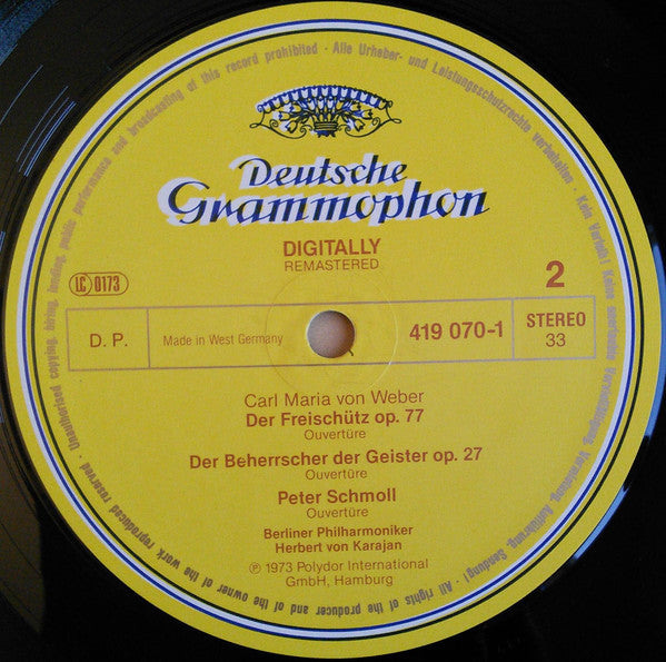 Carl Maria von Weber, Herbert von Karajan, Berliner Philharmoniker : Aufforderung Zum Tanz. Ouvertüren (LP, Comp, Dig)