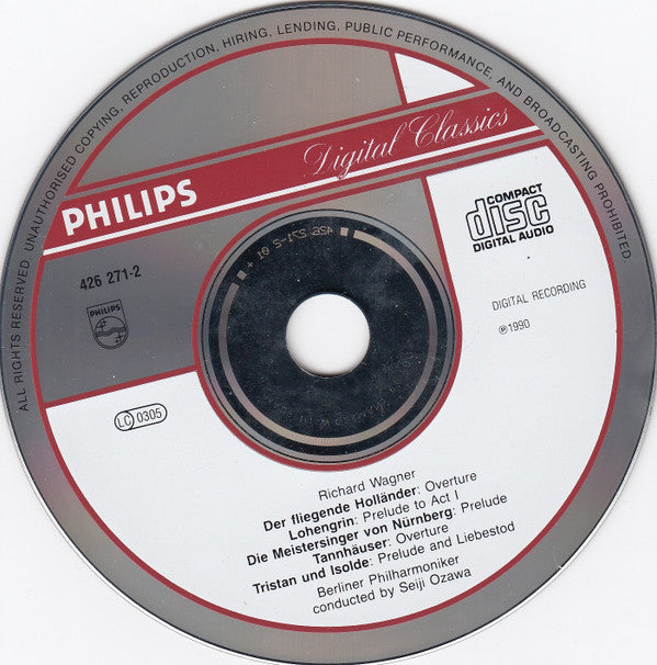 Richard Wagner - Seiji Ozawa, Berliner Philharmoniker : Overtures & Preludes (CD)