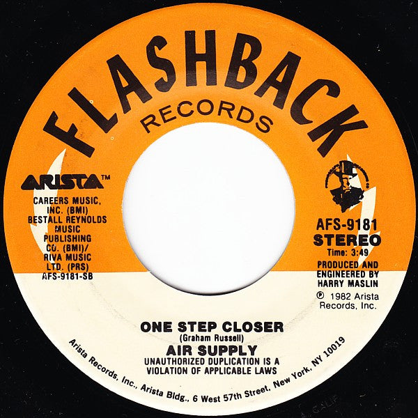 Air Supply : Even The Nights Are Better / One Step Closer (7", RE)