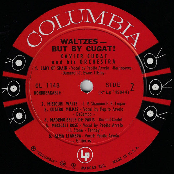Xavier Cugat And His Orchestra : Waltzes But By Cugat! (LP, Album, Mono)