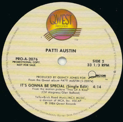 Patti Austin : It's Gonna Be Special (12", Promo)