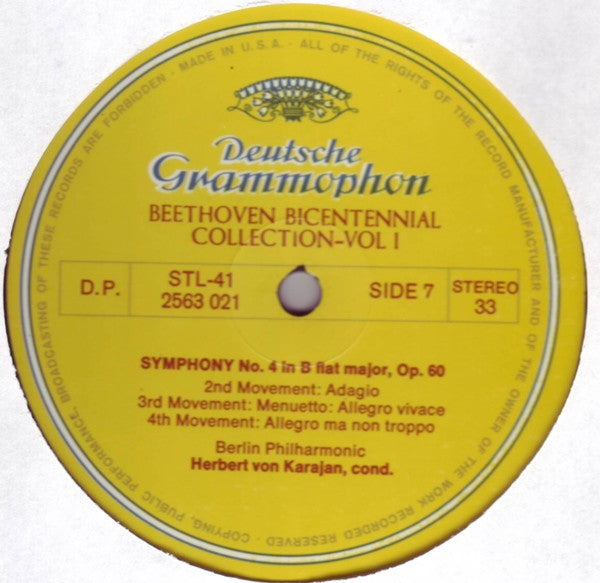 Ludwig van Beethoven - Herbert von Karajan, Berliner Philharmoniker : Symphonies And Overtures Part One (5xLP + Box, Comp)