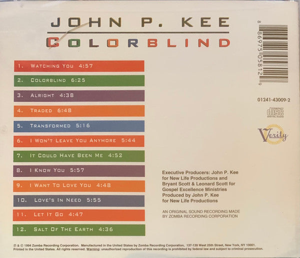 John P. Kee : Colorblind (CD, Album)