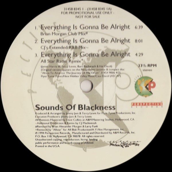 Sounds Of Blackness : Everything Is Gonna Be Alright (2x12", Promo)