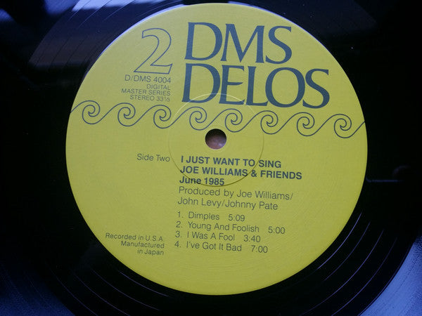 Joe Williams : Joe Williams & Friends June 1985 - I Just Want To Sing (LP)