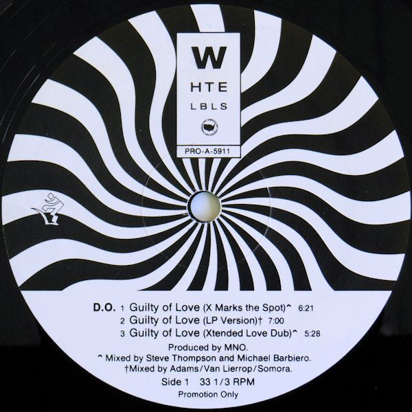 Digital Orgasm : Guilty Of Love (12", Promo)