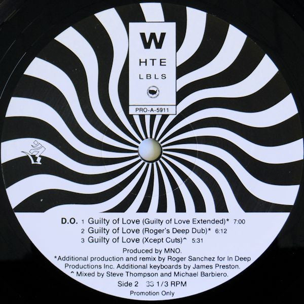 Digital Orgasm : Guilty Of Love (12", Promo)