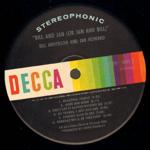 Bill & Jan : Bill & Jan (Or Jan & Bill) (LP, Album)