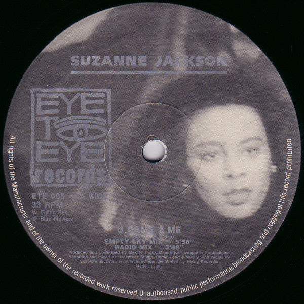 Suzanne Jackson : U Came 2 Me (12")