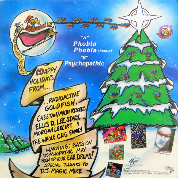 Radioactive Goldfish : Phobia / Psychopathic (12", Ltd, Promo, Red)