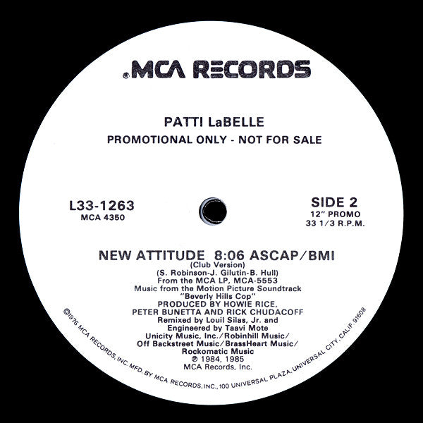 Patti LaBelle : New Attitude (12", Promo)
