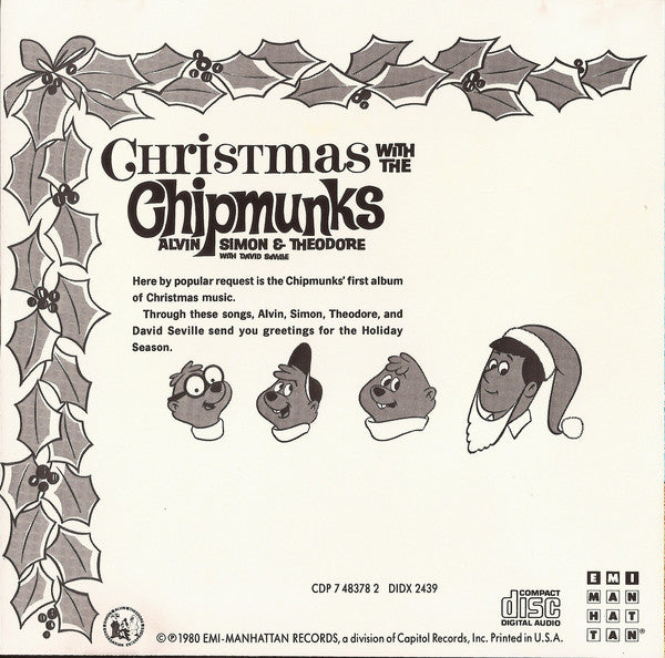 The Chipmunks : Christmas With The Chipmunks (CD, Album)