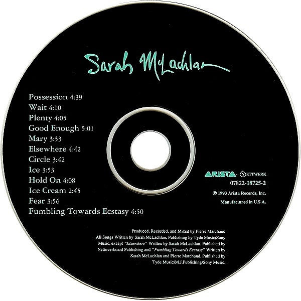Sarah McLachlan : Fumbling Towards Ecstasy (CD, Album)
