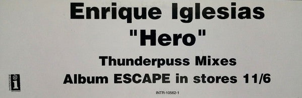 Enrique Iglesias : Hero (Thunderpuss Mixes) (12", Promo)