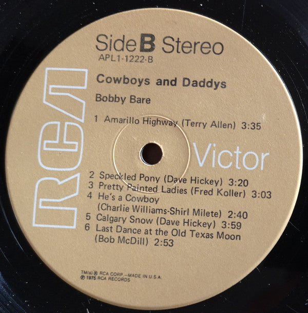 Bobby Bare : Cowboys And Daddys (LP, Album, Ind)