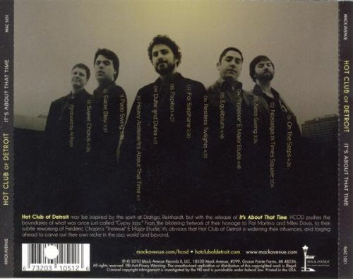 Hot Club Of Detroit : It's About That Time (CD, Album)