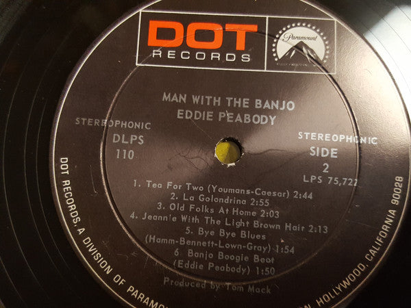 Eddie Peabody : Man With The Banjo (LP, RE)