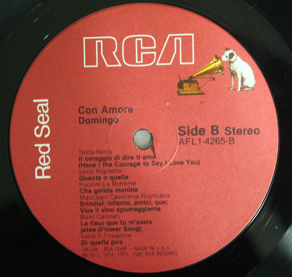 Placido Domingo : Domingo: Con Amore (LP, Comp)