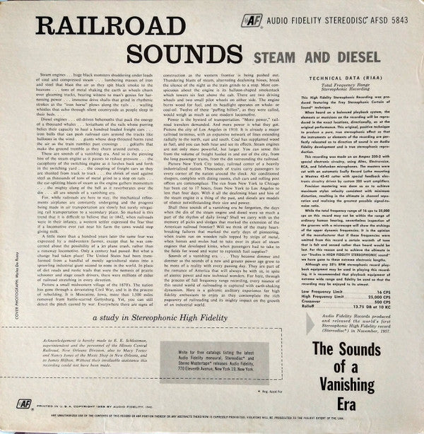 No Artist : Railroad: Sounds Of A Vanishing Era (LP, Album)