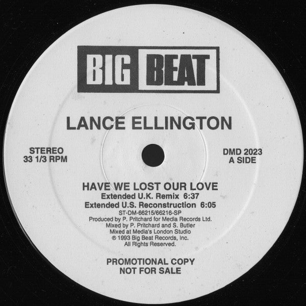 Lance Ellington : Have We Lost Our Love (12", Promo)
