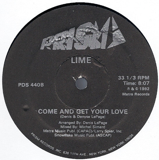 Lime (2) : Come And Get Your Love (12")