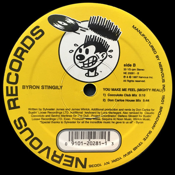 Byron Stingily : You Make Me Feel (Mighty Real) (12")